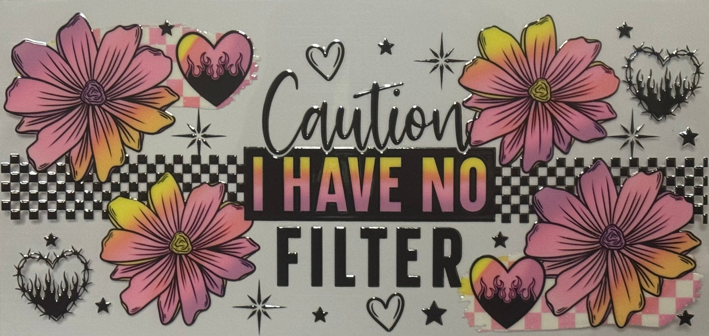 no filter, funny wrap, flower design, checkerboard design, edgy style, flame hearts