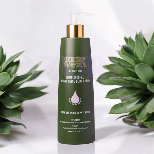 Hemp Worx Rose Geranium/Patchouli 300ml Body Lotion