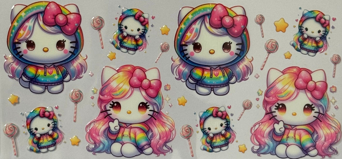 #67 Rainbow Kitty Magic DTF Wrap